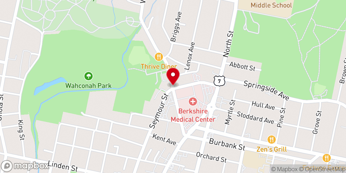 Map showing location of Pilgrim Memorial Church