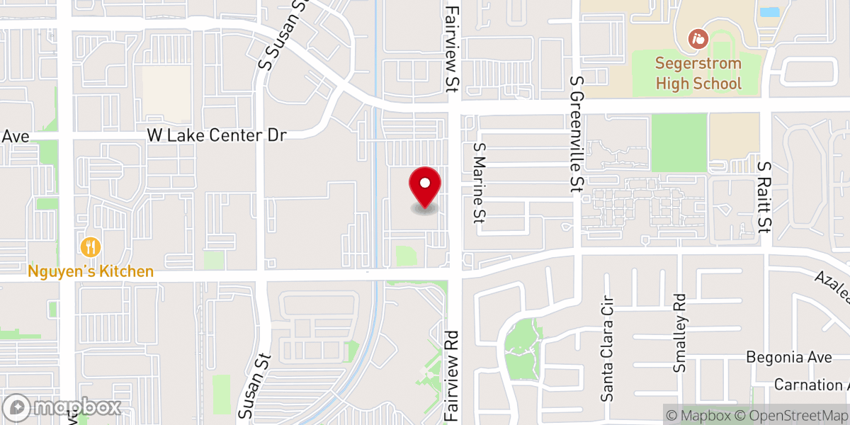Map showing location of Calvary Chapel Costa Mesa