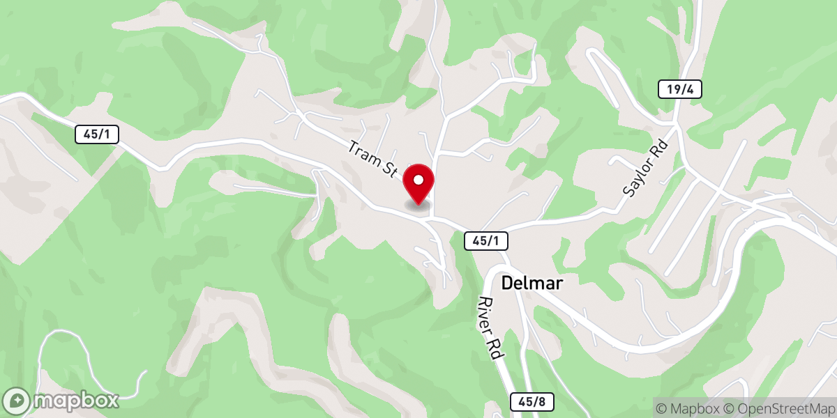 Map showing location of Delmar Chapel