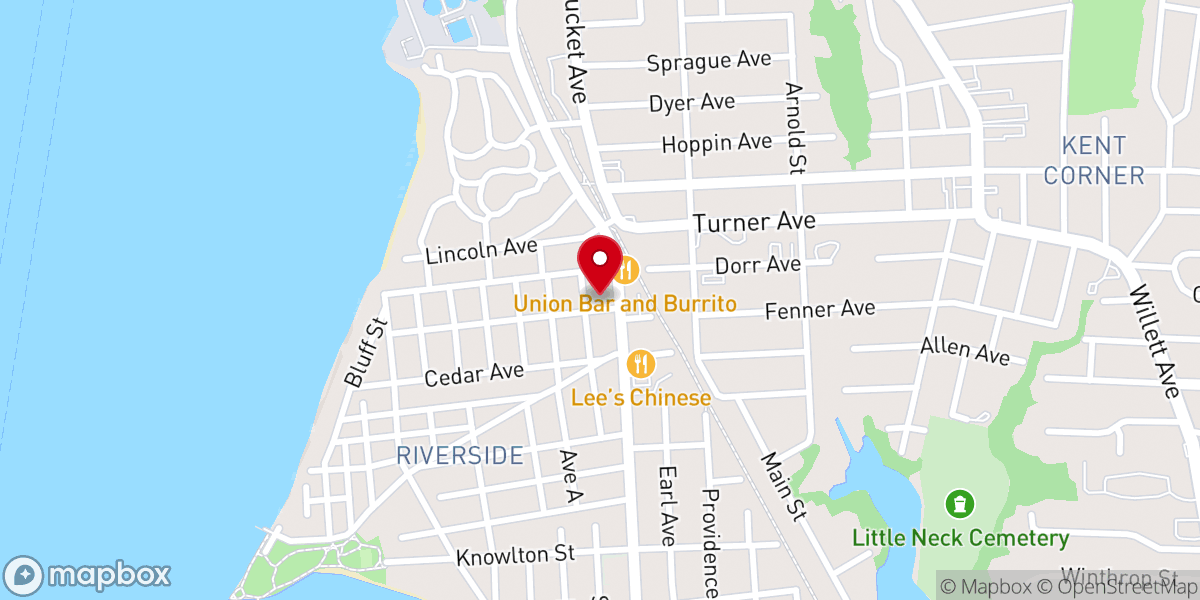 Map showing location of Riverside Congregational Church