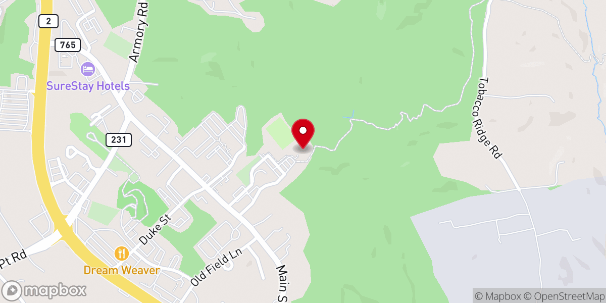 Map showing location of St. John Vianney Family Life Center