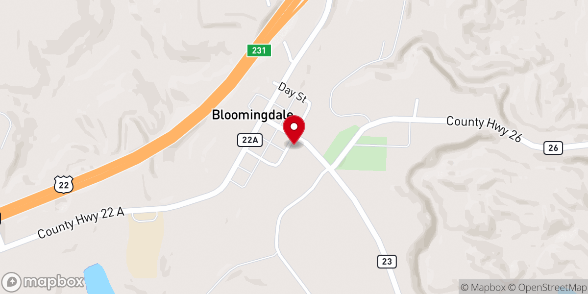 Map showing location of Grace Point Ministries