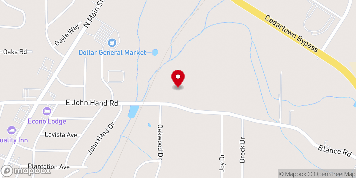 Map showing location of New Hope Fellowship