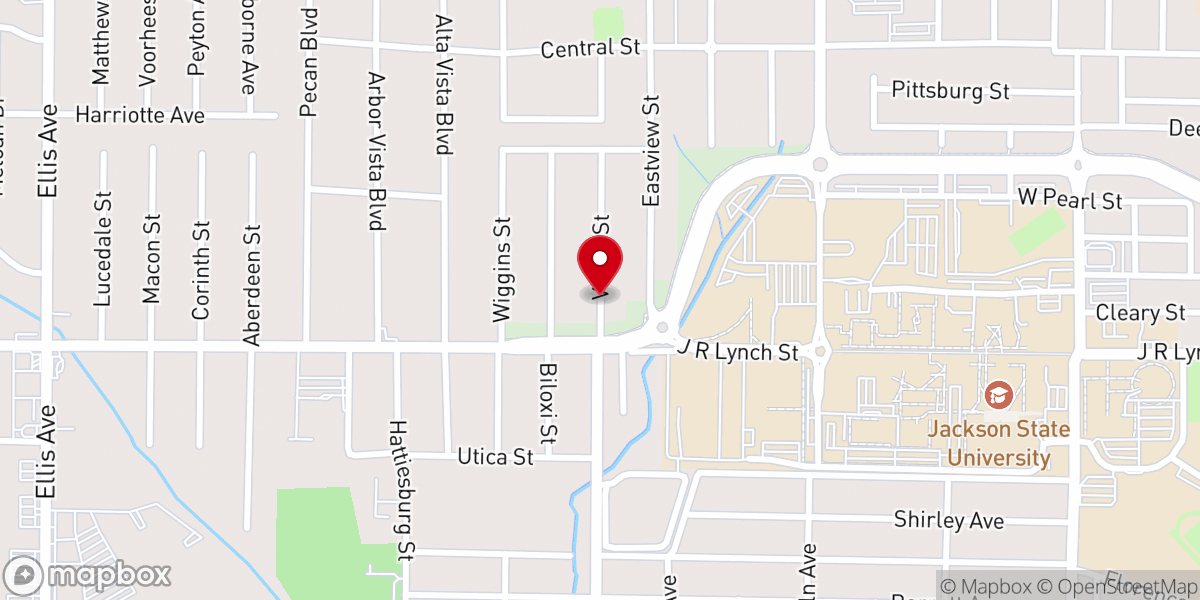 Map showing location of Sweet Rock Missionary Baptist Church
