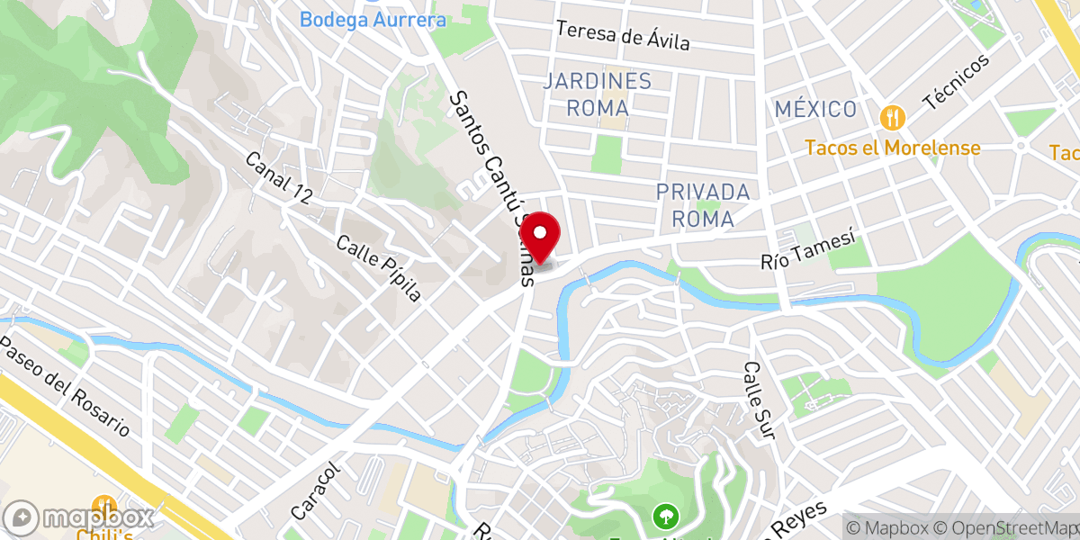 Map showing location of Parroquia Nuestra Señora de La Merced