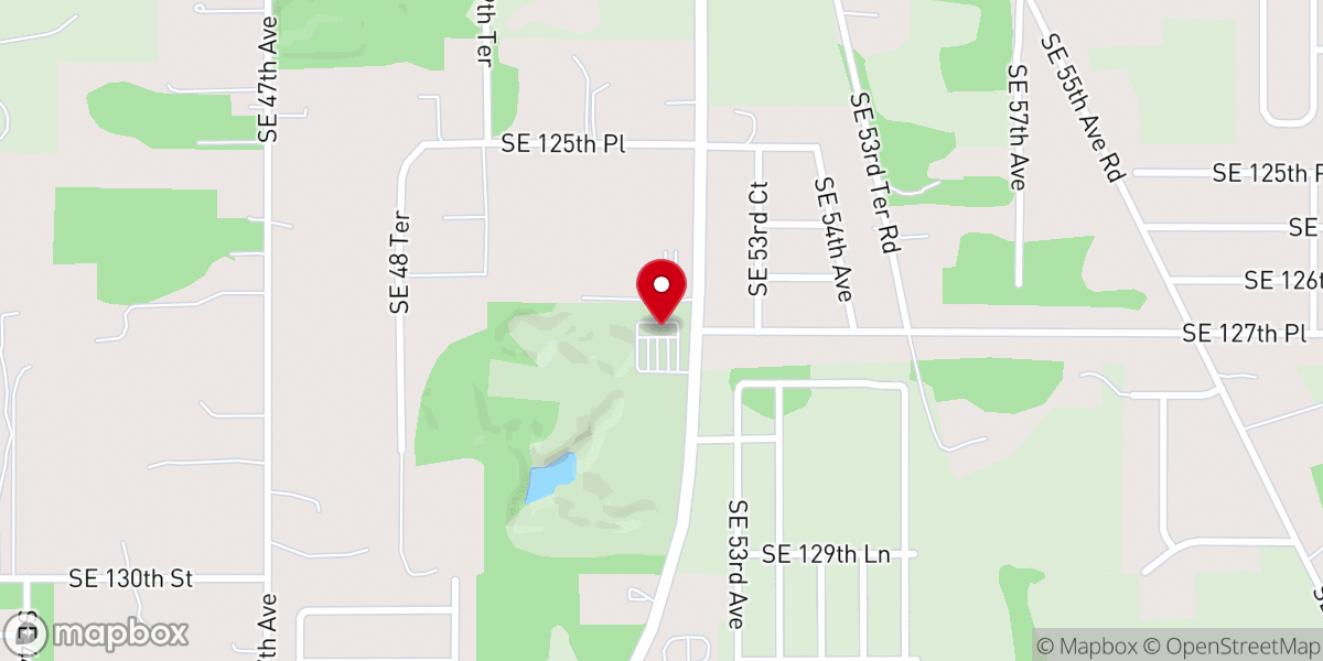 Map showing location of The Garden Worship Center