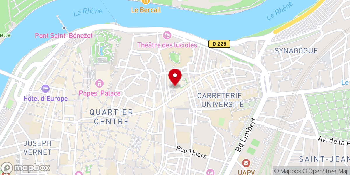 Map showing location of Paroisse Centre Avignon