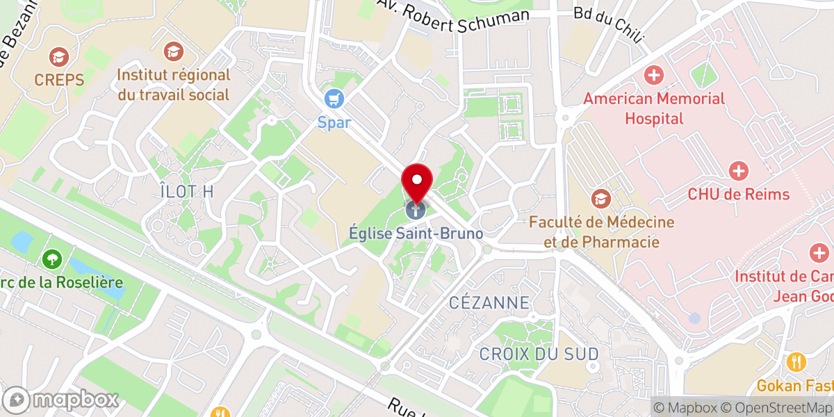 Map showing location of Presbytère St Bruno