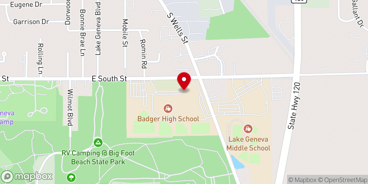 Map showing location of Lighthouse Bible church