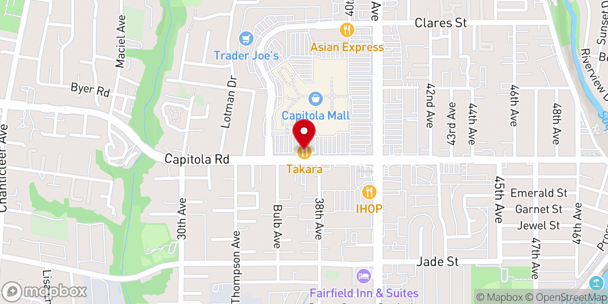 Map showing location of Victory Outreach Santa Cruz