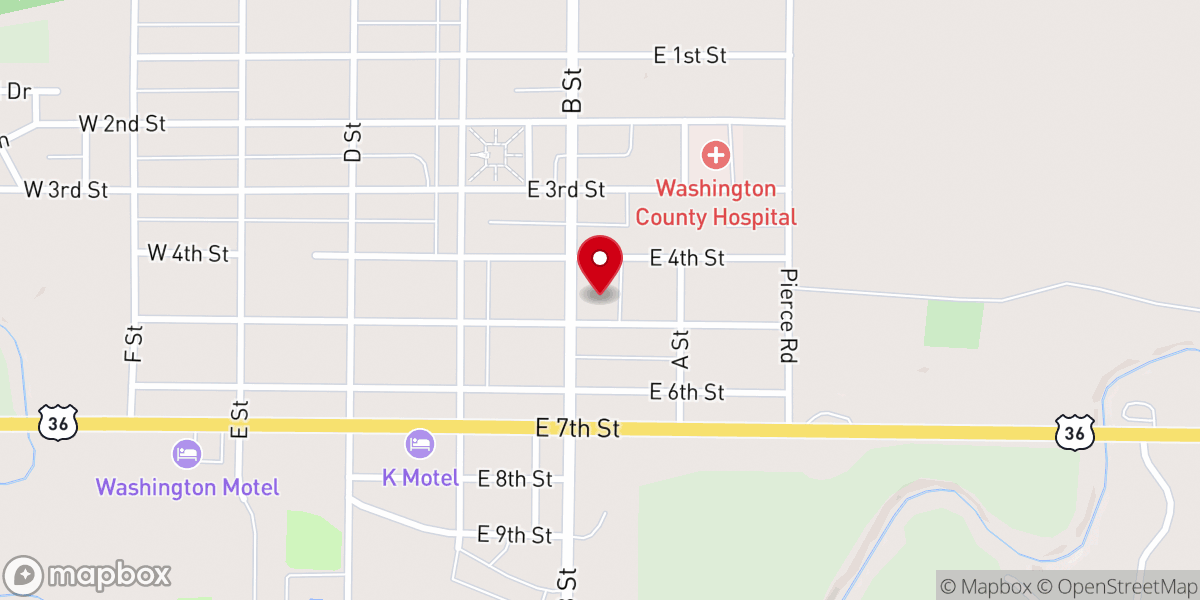Map showing location of St Augustine Catholic Church