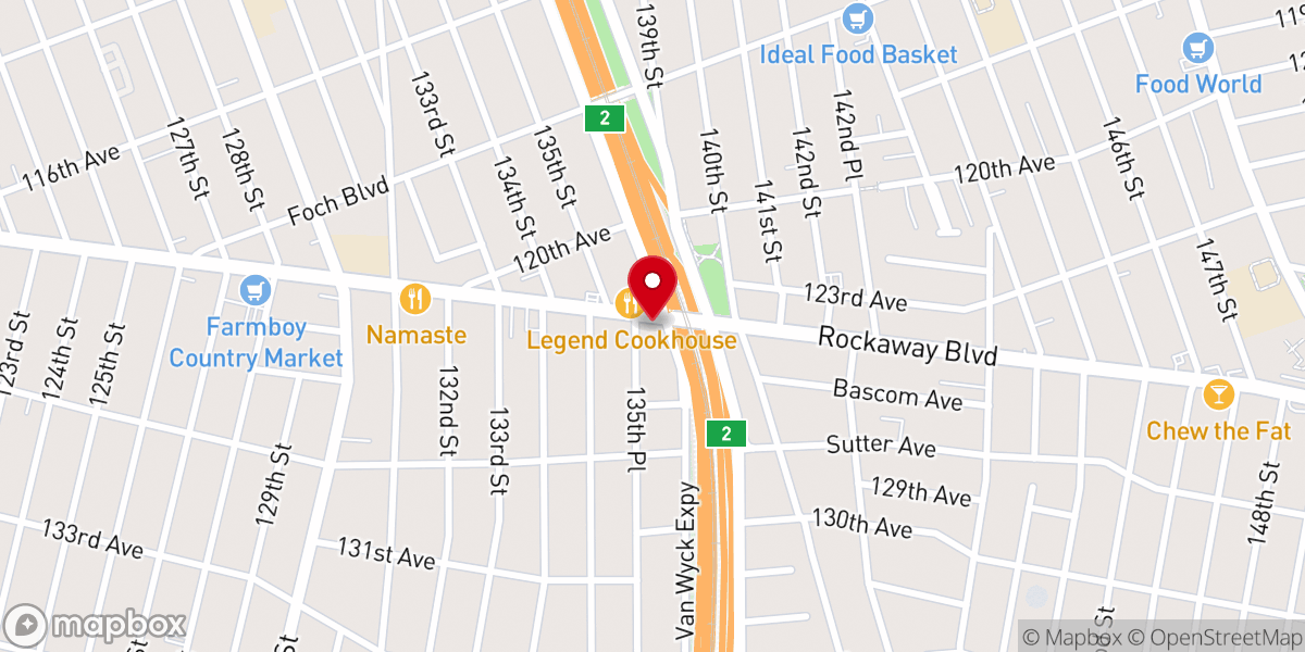 Map showing location of South Jamaica Church of Christ