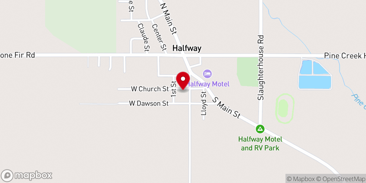 Map showing location of Presbyterian Fellowship Hall - Annex