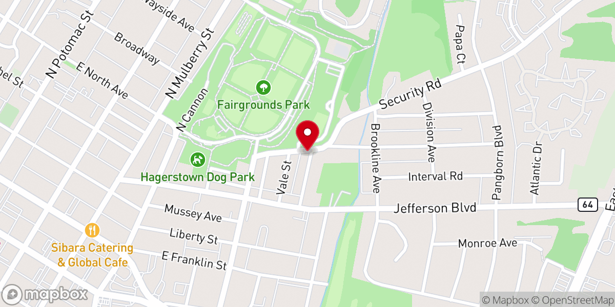 Map showing location of People's Gospel Tabernacle