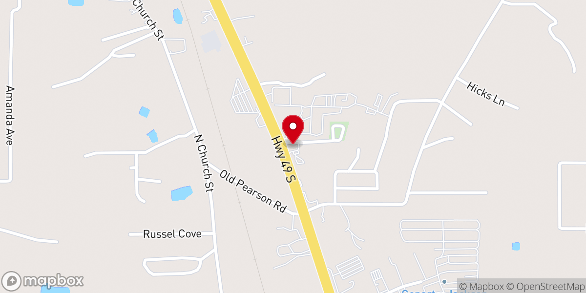 Map showing location of Jesus Name Tabernacle