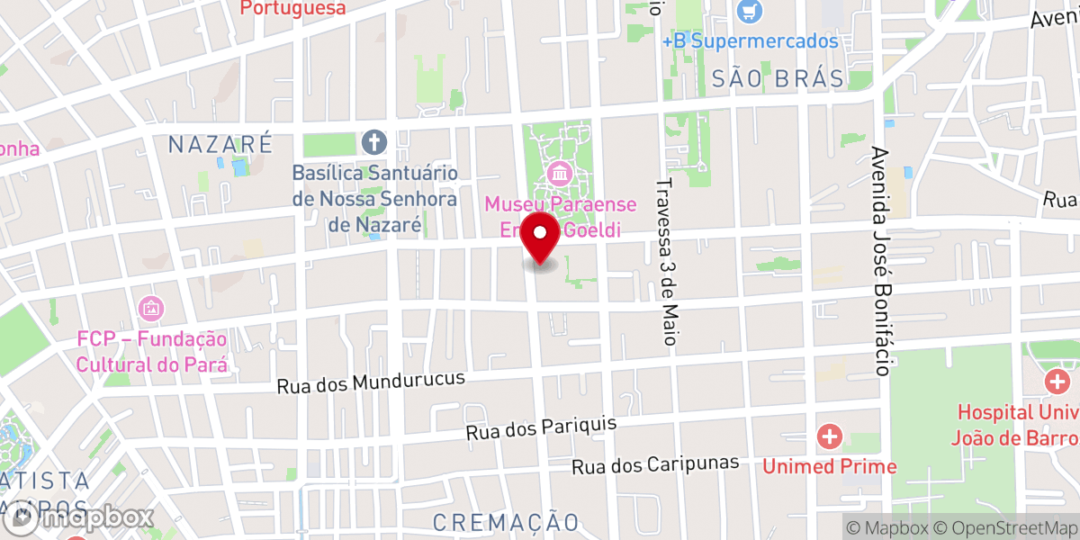 Map showing location of CEIA Comunidade Evangélica Integrada da Amazônia
