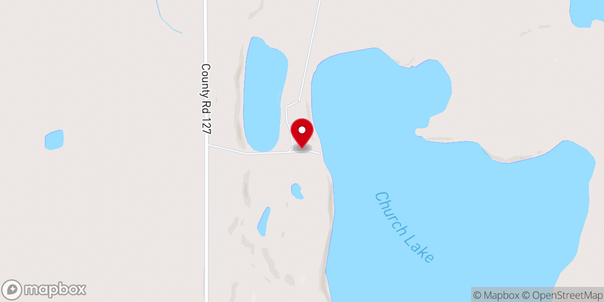 Map showing location of Church lake PWA