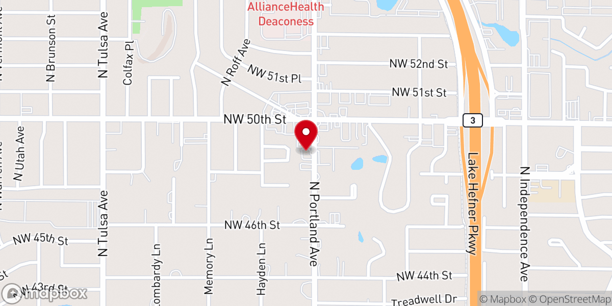 Map showing location of United Life Center for Spiritual Living