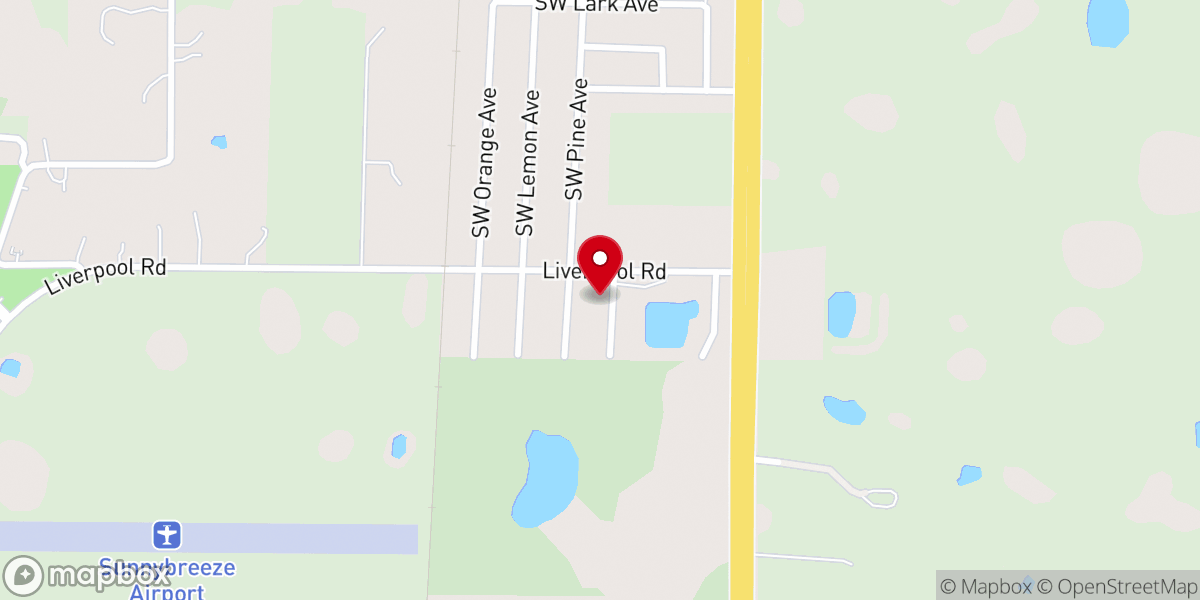 Map showing location of Sunny Breeze Christian Fellowship