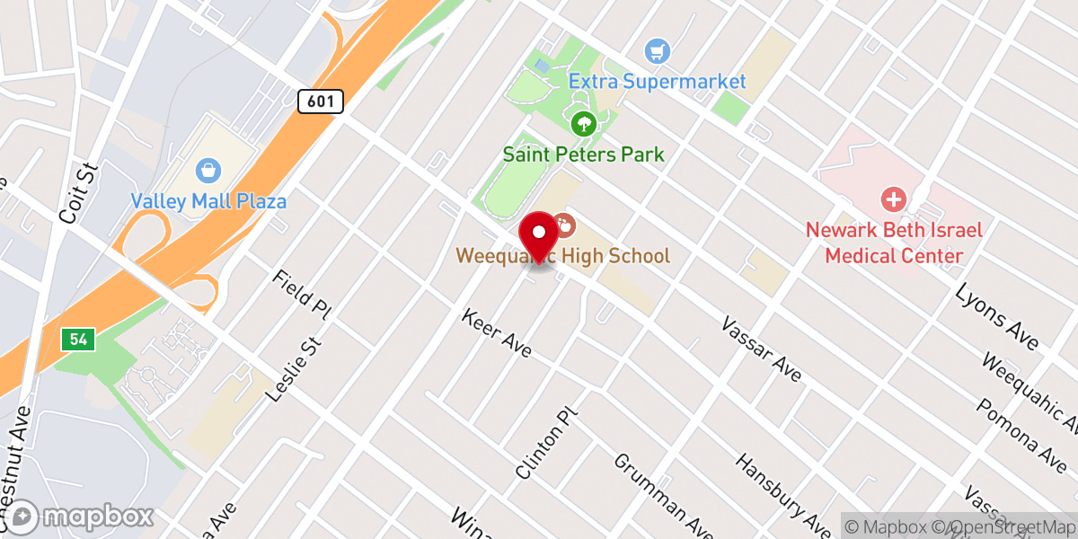Map showing location of New Life Family Bible Church