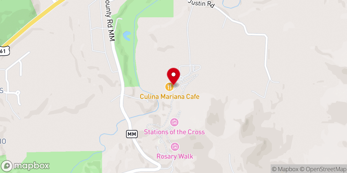 Map showing location of Shrine of Our Lady of Guadalupe