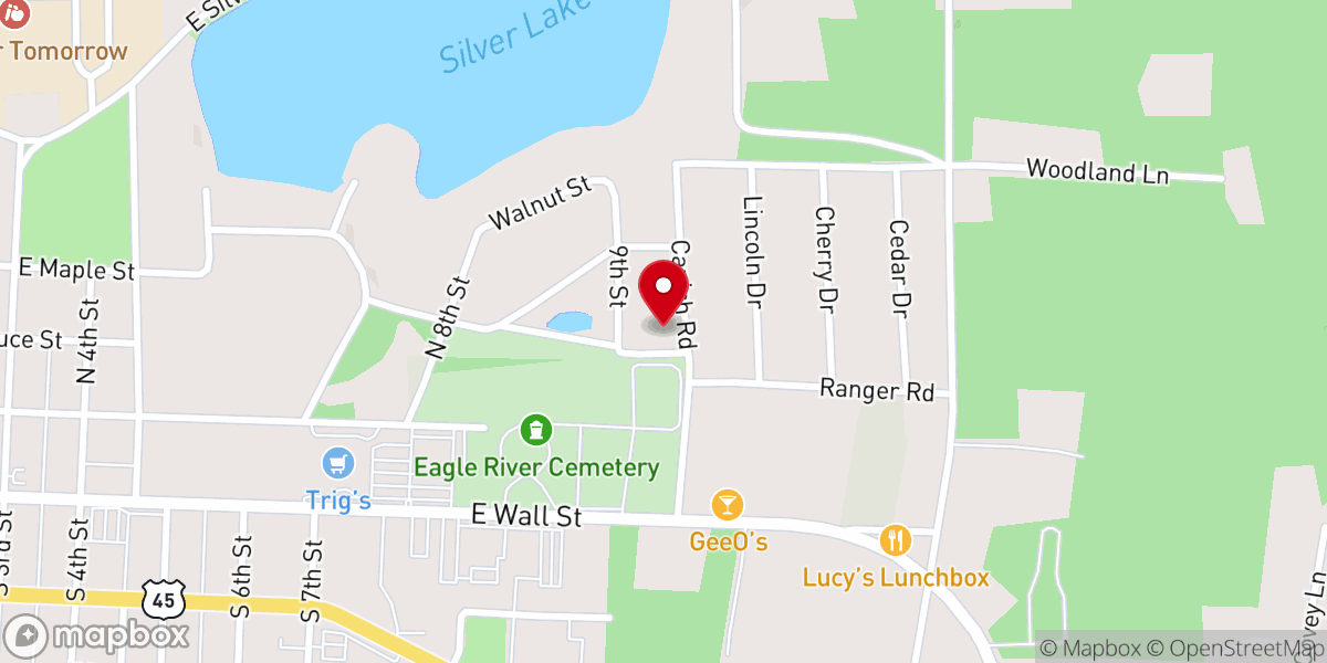 Map showing location of Abundant Life Church