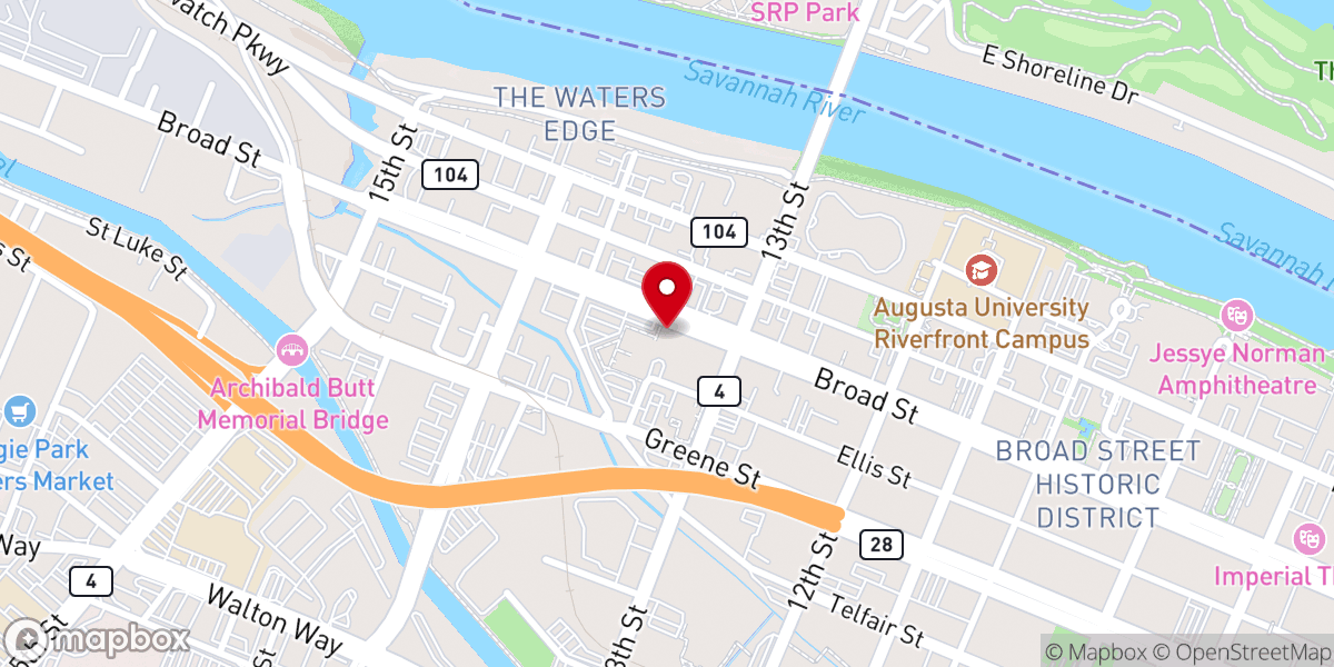 Map showing location of Curtis Baptist Church