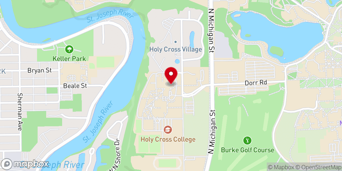 Map showing location of St. Joseph Chapel