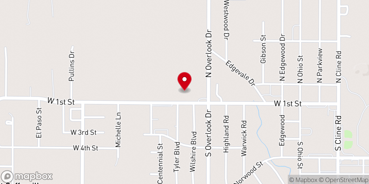 Map showing location of First Church Of God In Christ