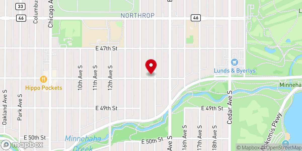 Map showing location of New Creation Baptist Church