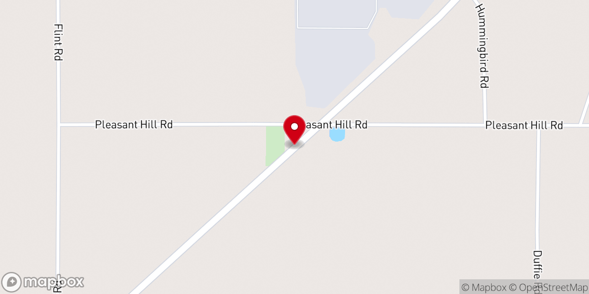 Map showing location of Pleasant Hill Baptist Church