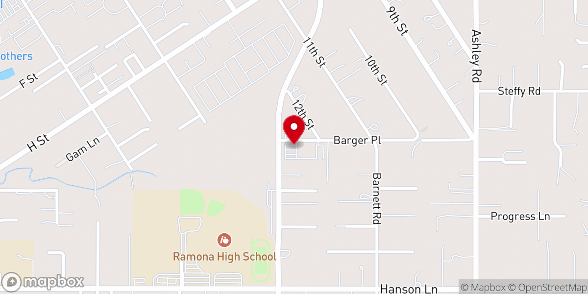 Map showing location of Grace Community Church