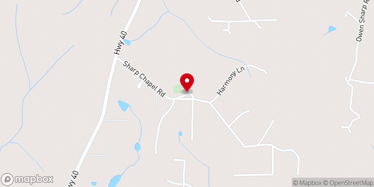 Map showing location of Sharps Chapel
