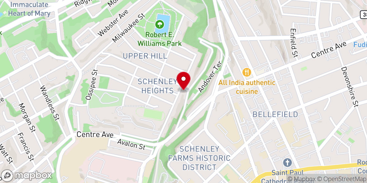 Map showing location of Grace Memorial Presbyterian Church