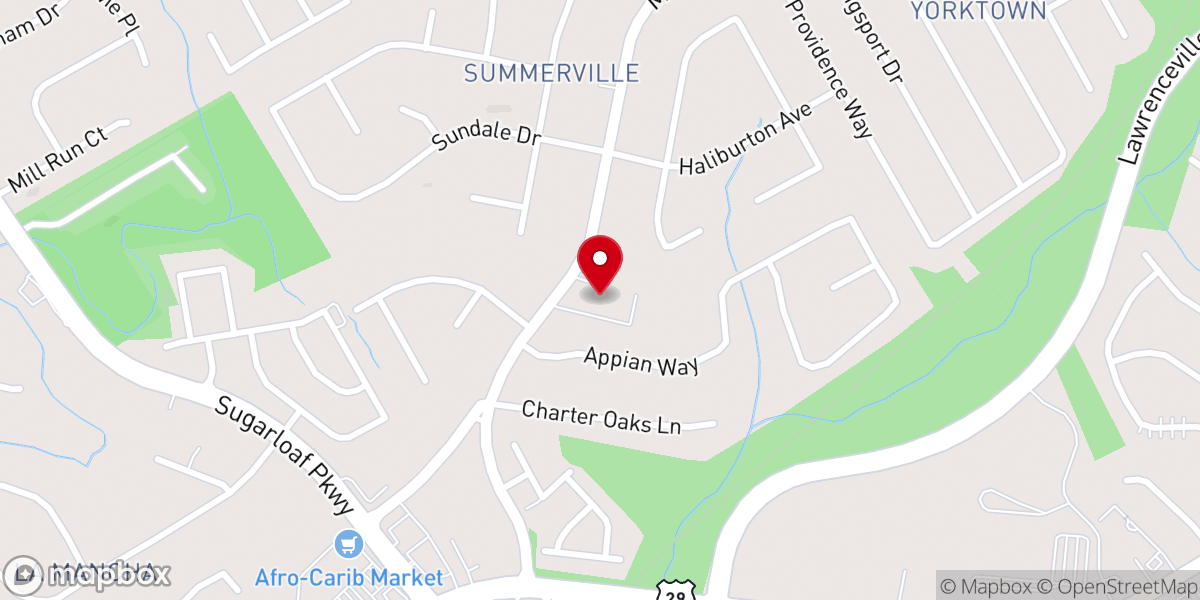 Map showing location of Galilean Baptist Church