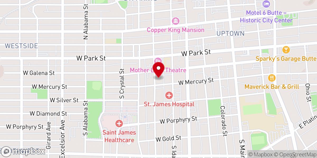 Map showing location of Butte Catholic Community North Parish Office
