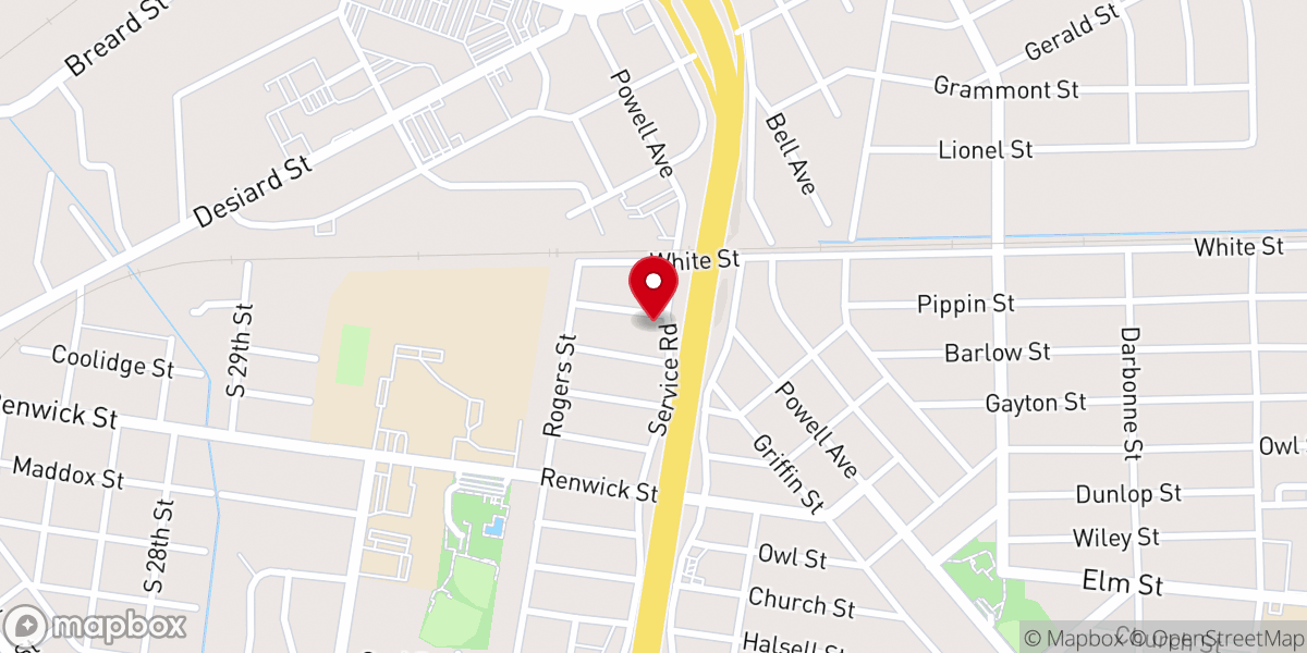 Map showing location of Tried Stone Baptist Church