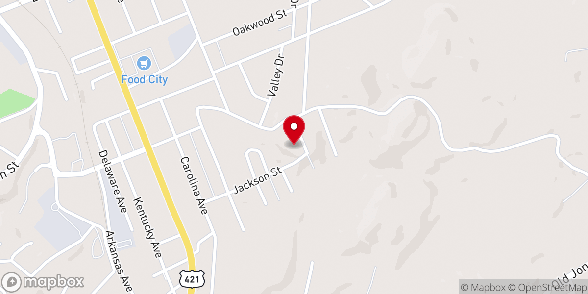 Map showing location of Judah Church