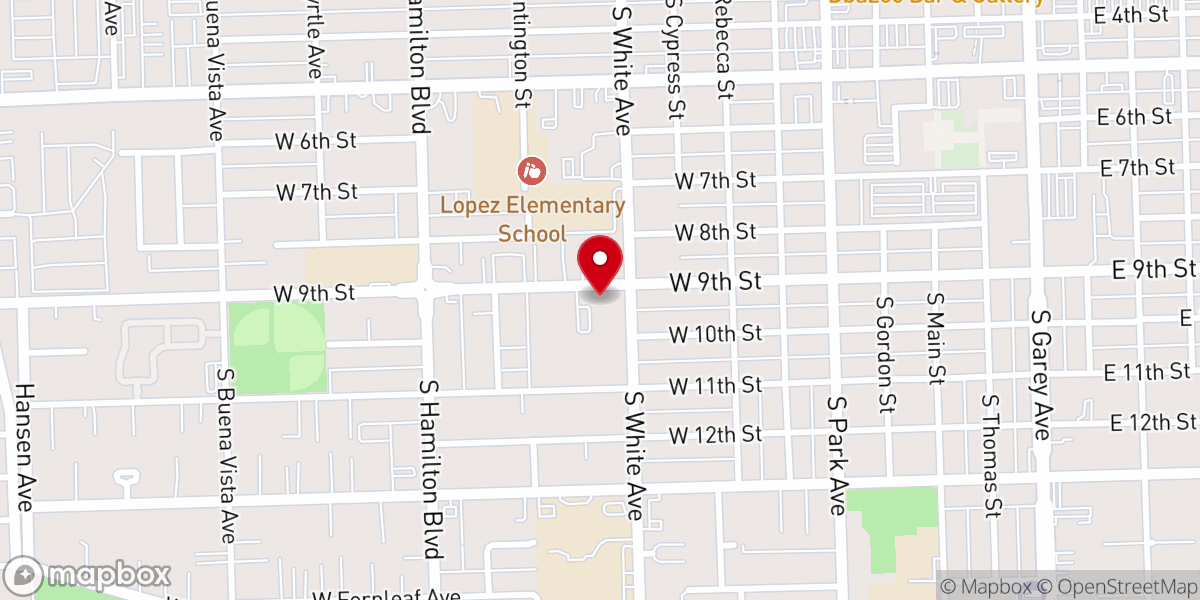 Map showing location of Mt Sinai Church of God in Christ