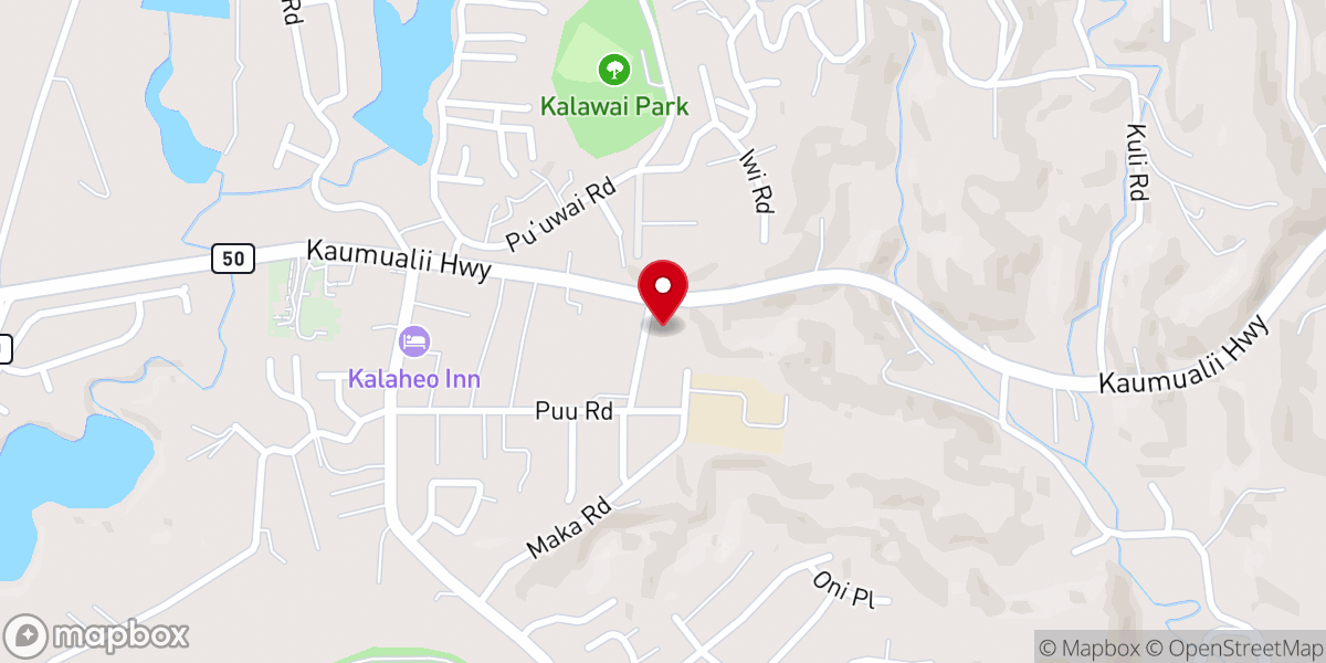 Map showing location of Kalaheo Missionary Church