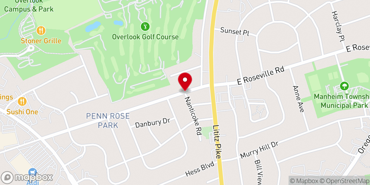 Map showing location of Lancaster County Christian School