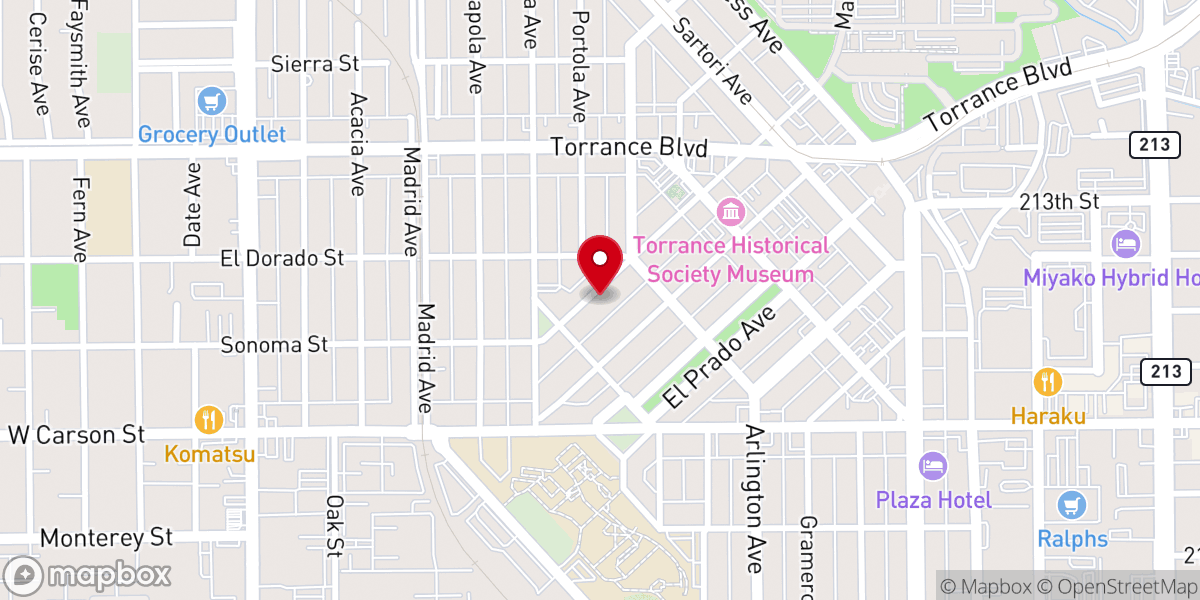 Map showing location of St. Andrew's Episcopal Church