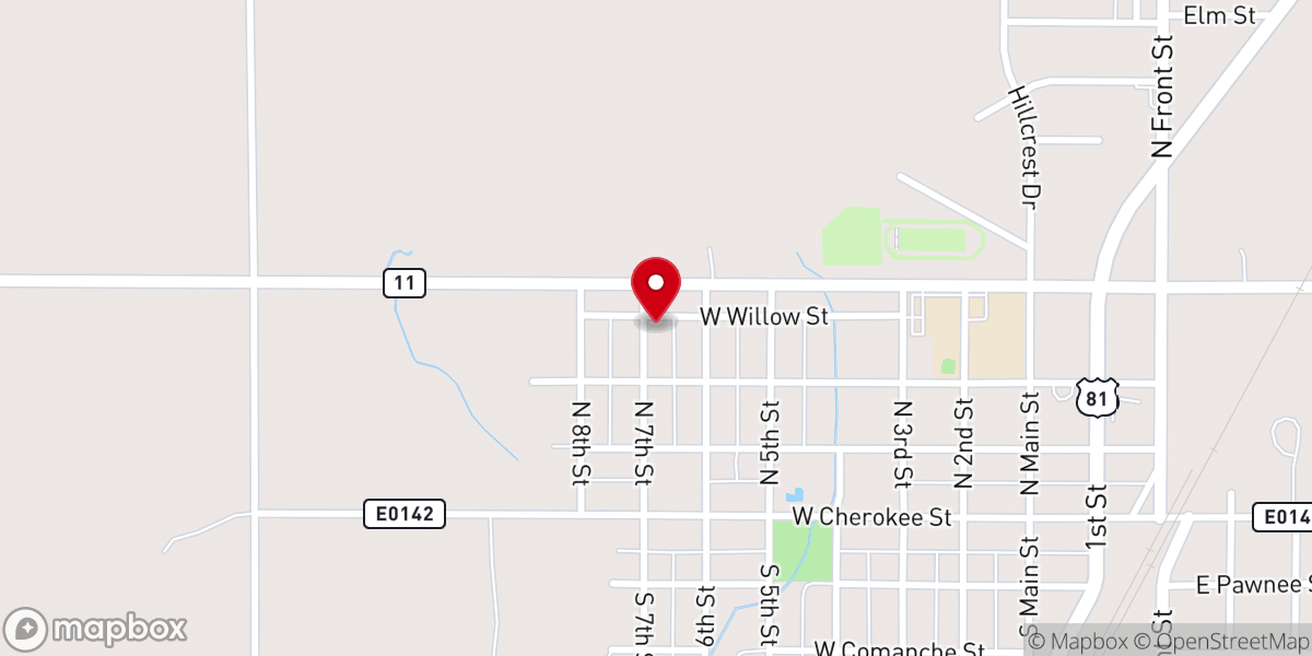 Map showing location of Church of Christ