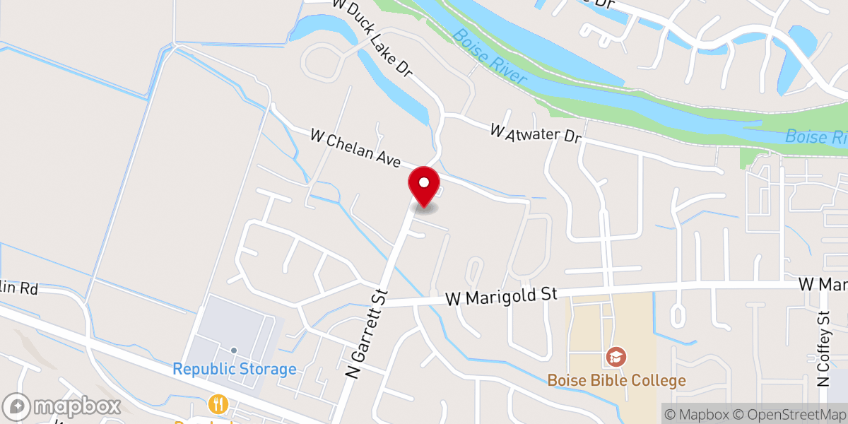 Map showing location of Boise Unitarian Universalist Fellowship
