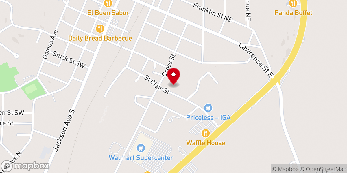 Map showing location of New Freedom Christian Daycare