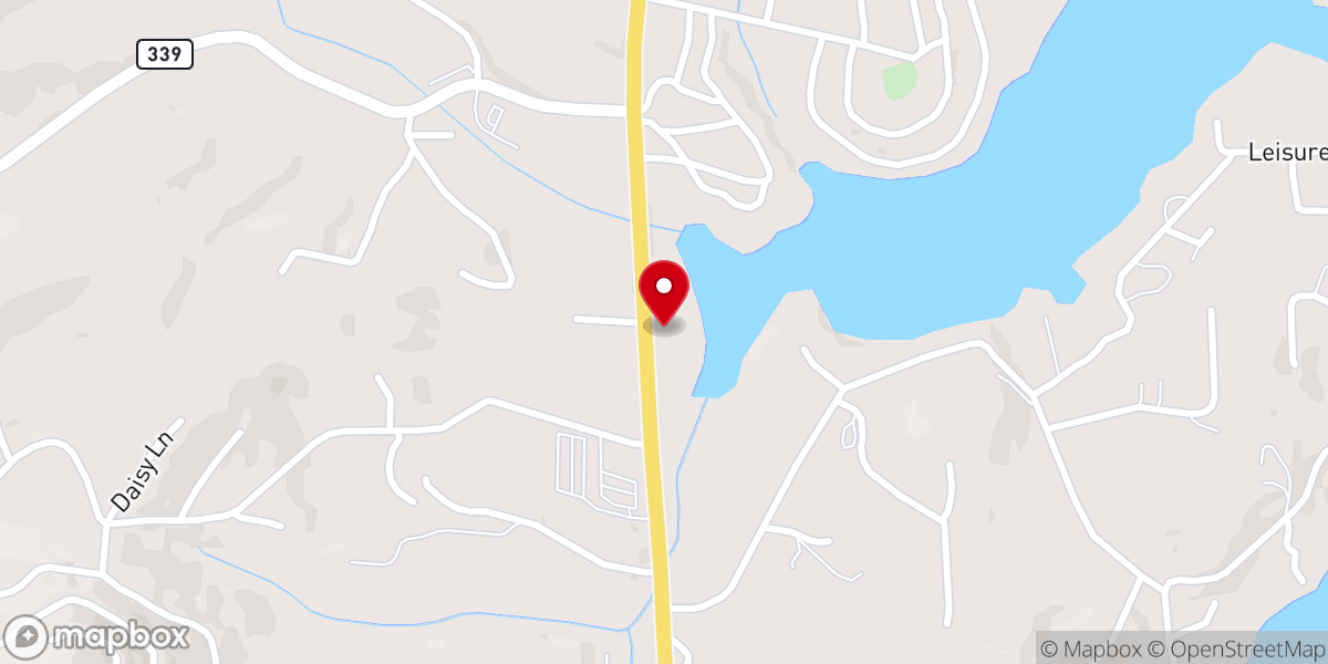 Map showing location of Woods Grove Church