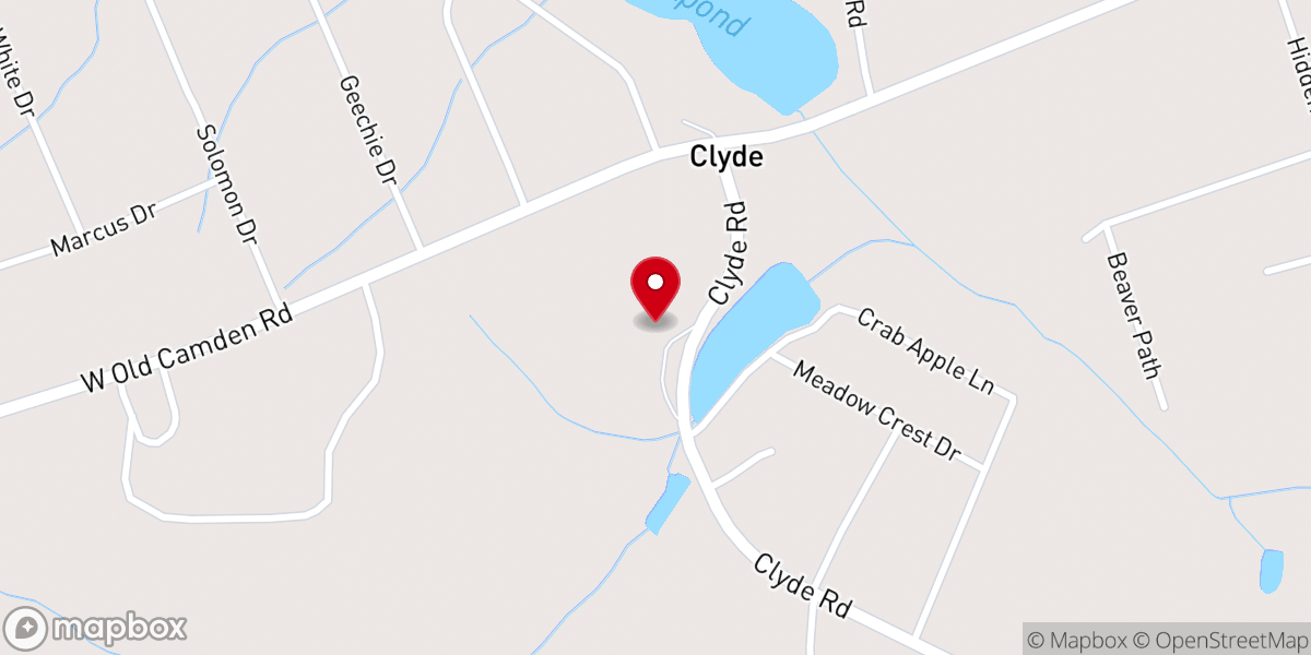Map showing location of Gum Swamp Church