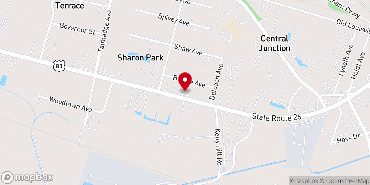 Map showing location of Trinity Church of God