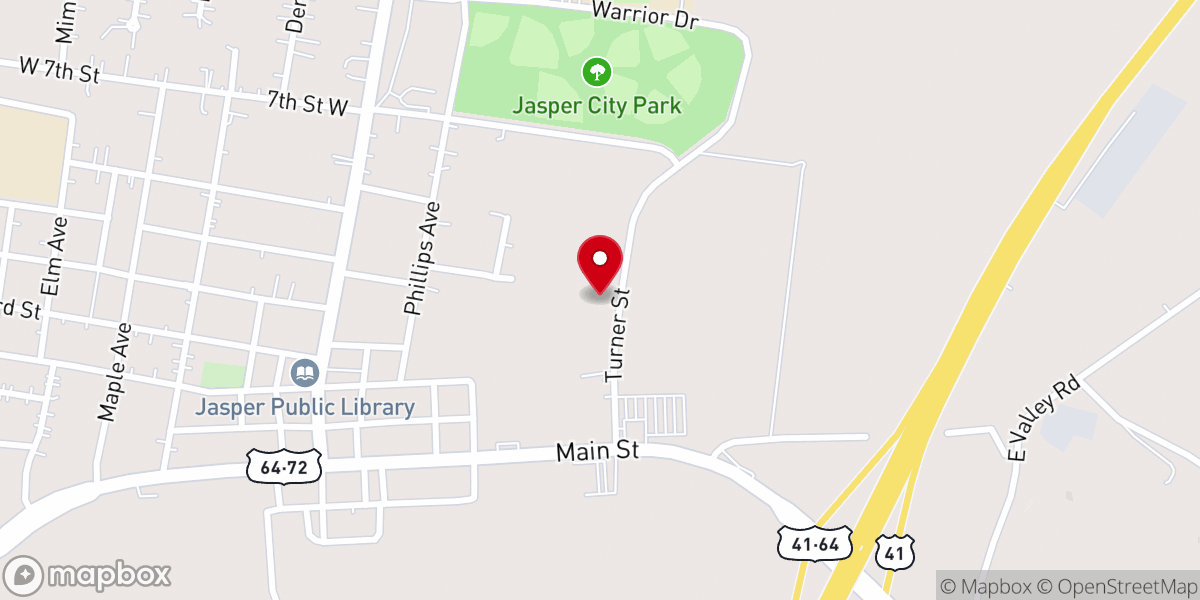 Map showing location of Marion Farmer's Co-Op