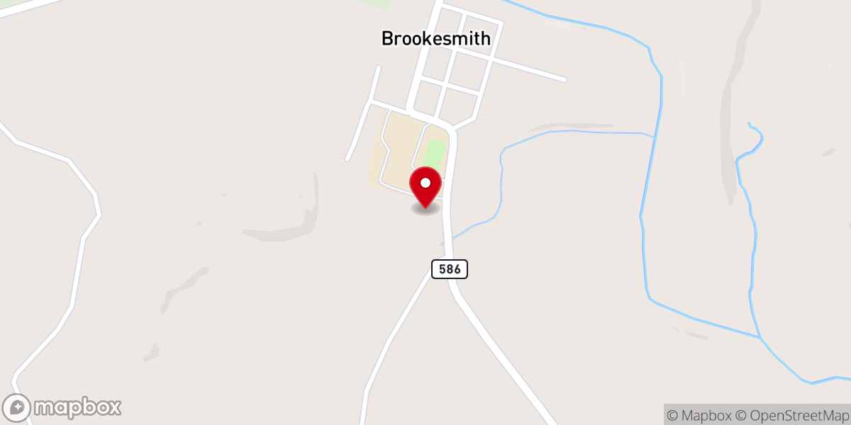 Map showing location of Brookesmith Baptist Church